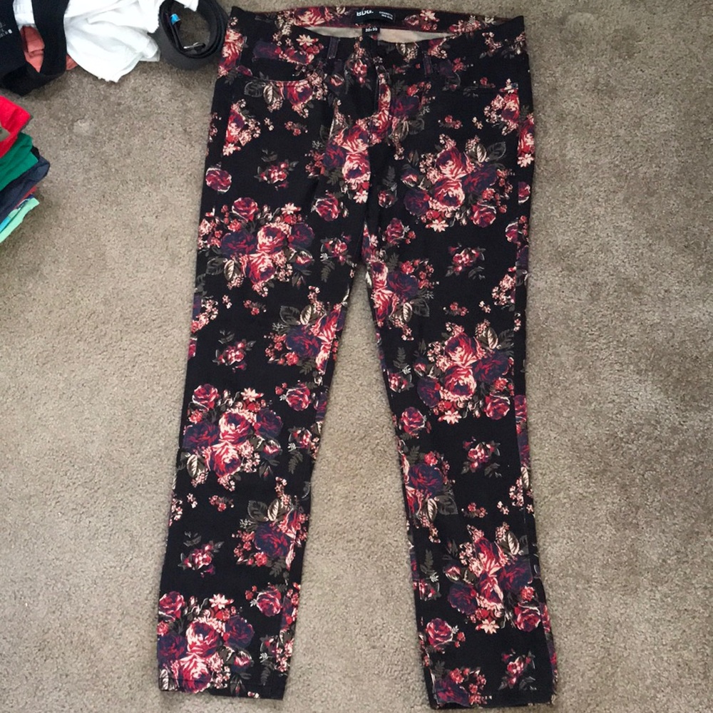 BDG Cigarette Mid Rise Floral Pants